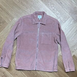WeSC Pink Corduroy Zip-Up Shirt Jacket